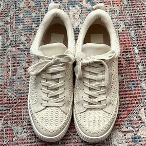 Dolce Vita Textured Cream Sneakers